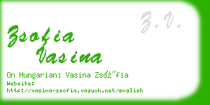 zsofia vasina business card